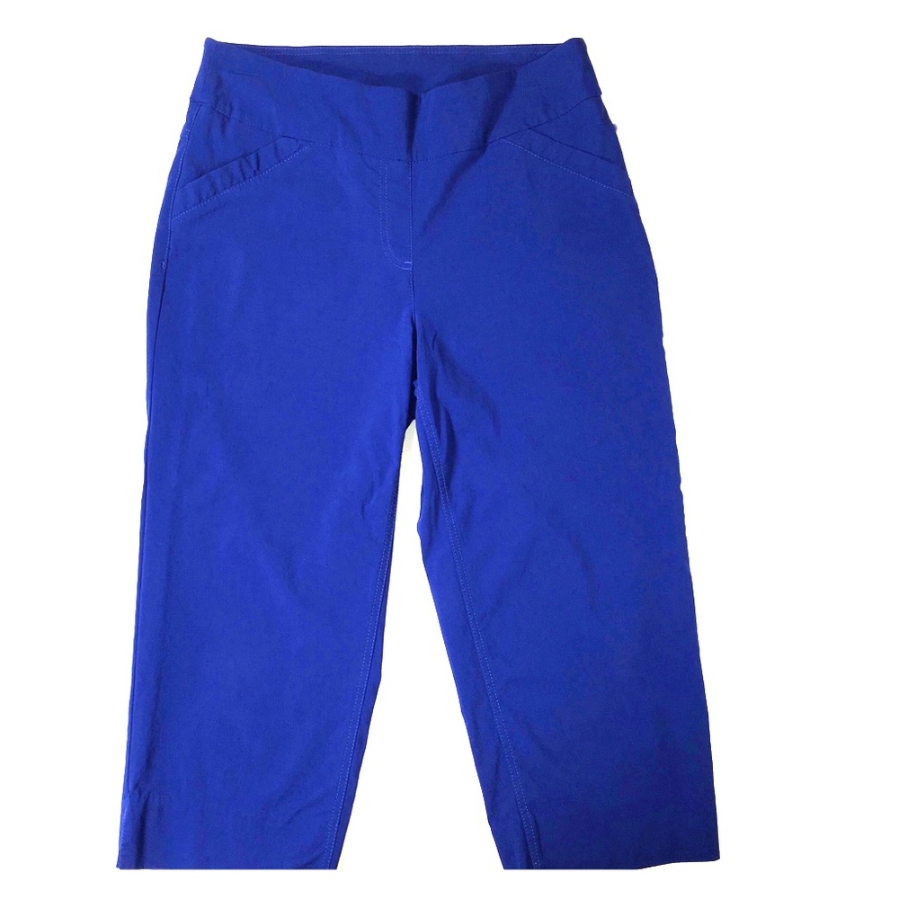 Westbound Woman Blue Stretch Capri Pants